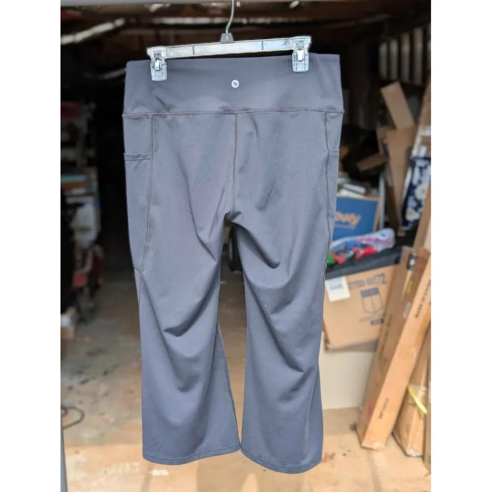BALEAF Black Flare Yoga Pants L High Waist Pocket‎ Athletic Leggings Bootcut